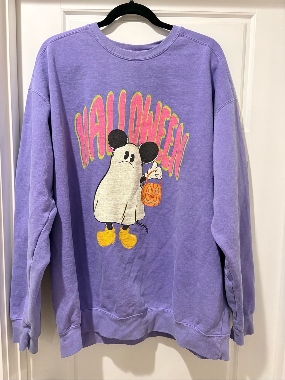 Comfort Colors Lavender Halloween Ghost Mickey Sweatshirt